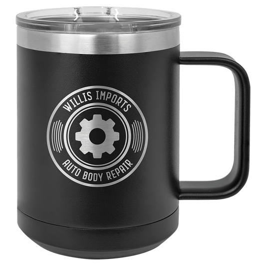 Custom Polar Camel 15oz Coffee Mug w/Slider Lid