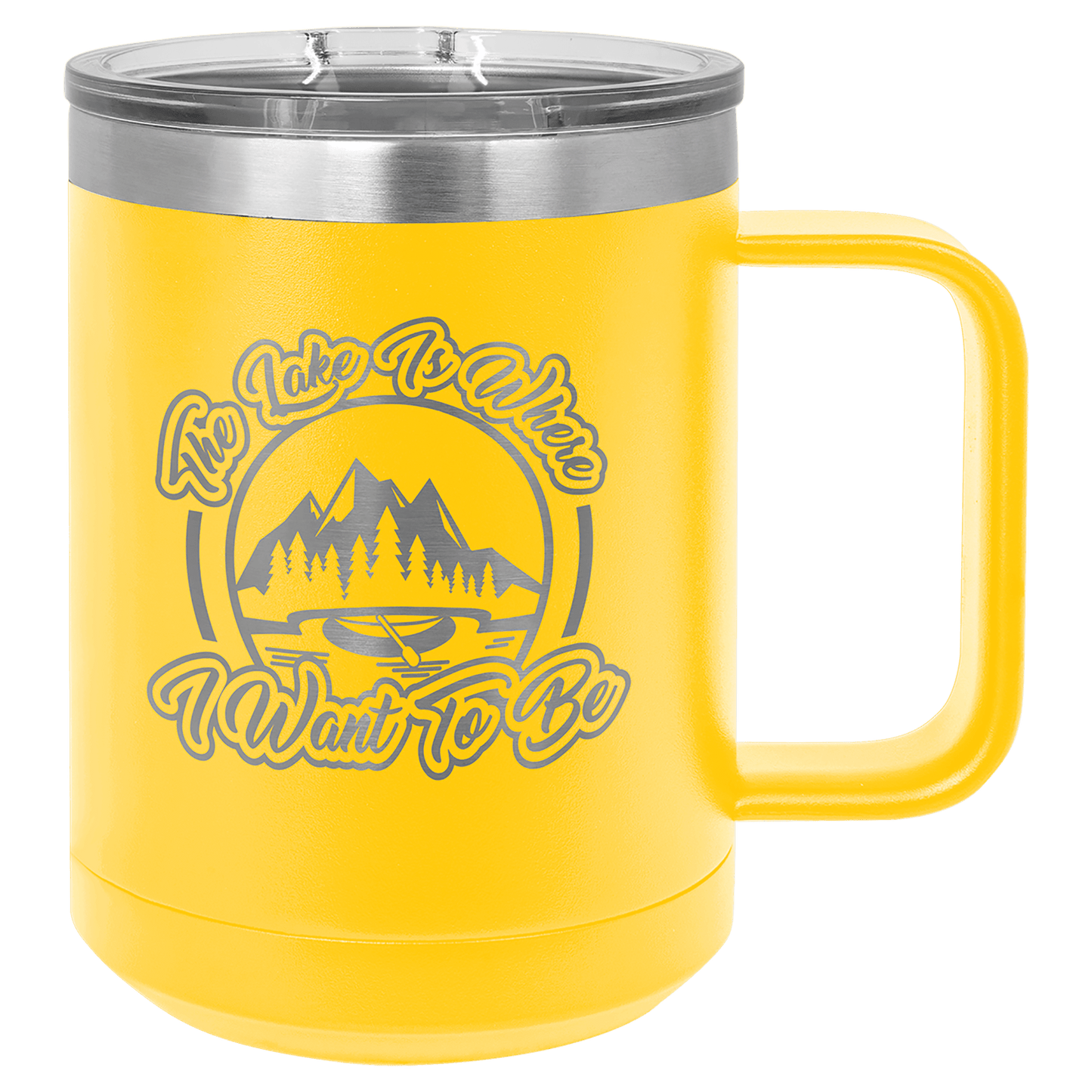 Custom Polar Camel 15oz Coffee Mug w/Slider Lid