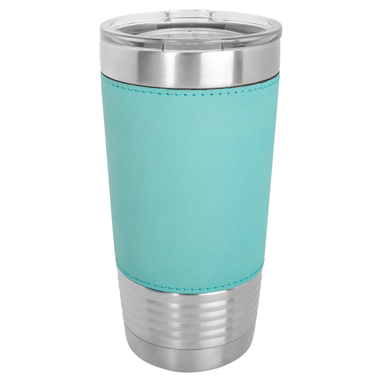 Custom Polar Camel Leatherette Tumbler w/Clear Lid - 20oz