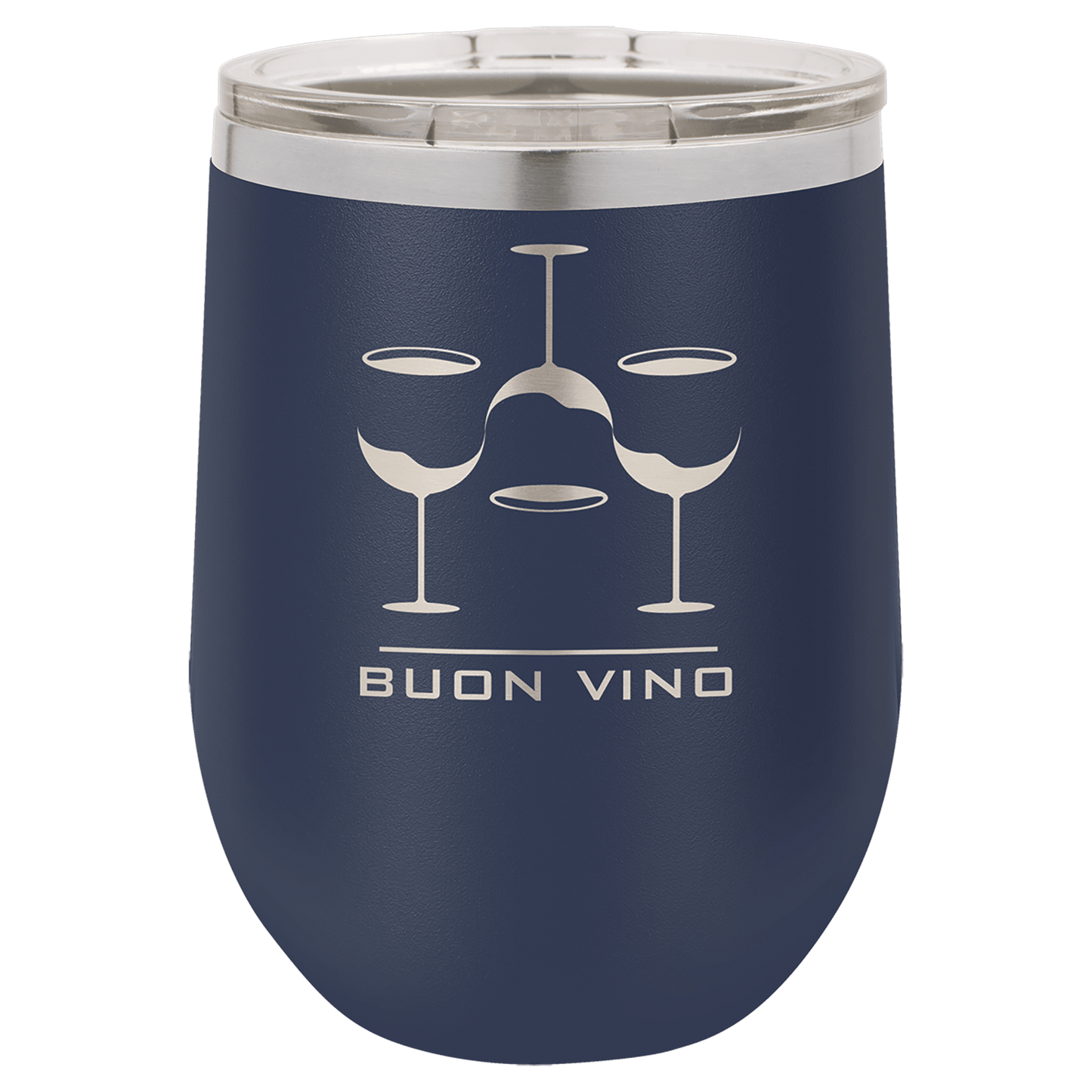 Custom Polar Camel 12oz Stemless Wine Tumbler w/Lid