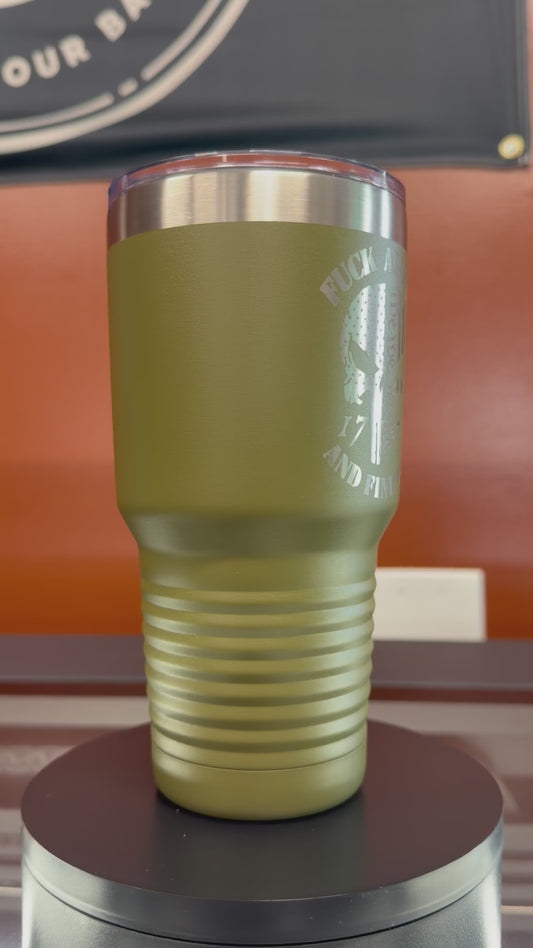 FAFO – 30oz Polar Camel Tumbler | Olive Green | Laser Engraved
